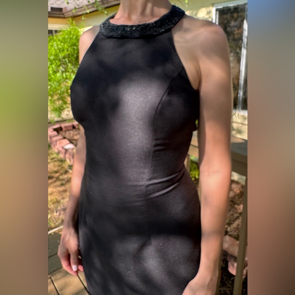 New Image Vintage Black Long Dress Size S - Picture 3 of 15